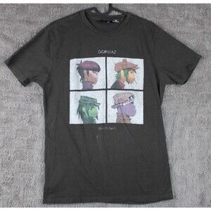 Vintage Gorillaz “Demon Days” Official T-Shirt Size Small Y2K Small Clorox Stain
